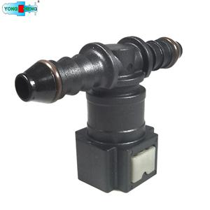 Piezas de coche B17 7,89mm forma de T, 3 vías, 2 botones, conector QC SAE <span class=keywords><strong>5</strong></span>/16, conector rápido de combustible líquido para tubo PA 8X1 - Product Image 3