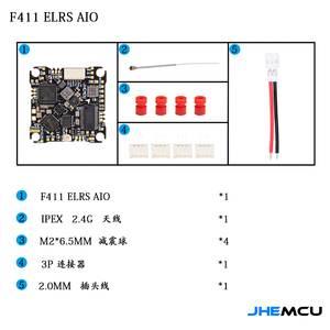 Controlador de Dron JHEMCU F411ELRS AIO 4 en 1 ESC 2.4G M3 25.5X25.5mm Metal OSD BLHELI_S 1-2S 12A, Juguetes RC, Hecho en Guangdong, China - Product Image 3