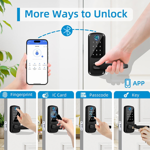 Tuya WiFiデジタルロック リモートコントロール 指紋認証 パスワード RFIDキー 解錠 デッドボルト モーティス TTlock Ble ドアロック スマートホーム用 - Product Image 3
