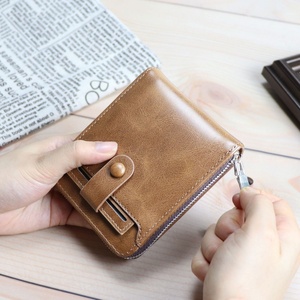 RFID Zipper <b>Wallets</b> Set Men's Leather Coin Pocket Purse <b>Card</b> <b>Holder</b> <b>Wallet</b> Mens PU Leather <b>Wallet</b> - Product Image 2