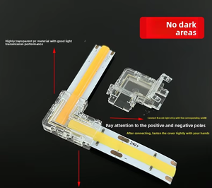 ตัวเชื่อมต่อแถบไฟ LED แบบ 2 พิน COB ไม่ต้องบัดกรี โปร่งใส O2P OA2P แบบคลิปหนีบ เชื่อมต่อเร็ว ไร้รอยต่อ แรงดันต่ำ สำหรับตู้เก็บของในบ้าน - Product Image 4