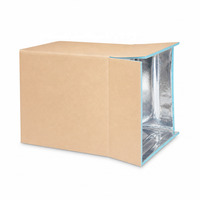 Boîte d'expédition isotherme en carton thermique avec feuille d'aluminium et mousse EPE, étanche et pliable, pour la livraison de produits surgelés, fruits de mer, produits laitiers et la chaîne du froid