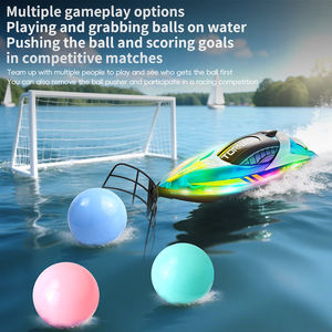 Nuovo modello HJ819T luci di controllo del gioco LED giocattolo per bambini ad alta velocità 2.4GHz <span class=keywords><strong>RC</strong></span> acqua barca da calcio - Product Image 3