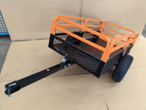 1500 Lbs ATV Dump Trailer Mesh Cart 680KG Remorque remorquée en acier Garden 15 CU. Remorquage <span class=keywords><strong>moto</strong></span> FT avec côtés amovibles - Product Image 3