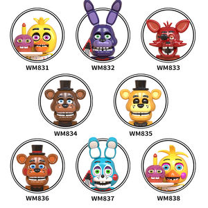 Set <span class=keywords><strong>di</strong></span> Mattoncini MOC <span class=keywords><strong>FNAF</strong></span> Freddy Bonnie Chica Foxy Midnight Bear Stage, Blocchi da Costruzione Fai-da-Te, Mini Giocattoli per Bambini WM6074-WM6173 - Product Image 6