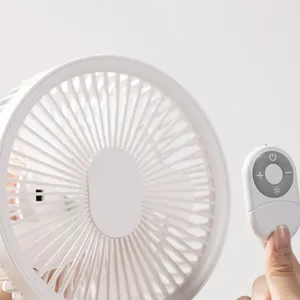Small Portable Electric Camping Fan with Lighting - USB Powered Ceiling Canopy Fan