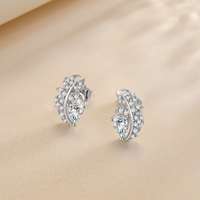 Collection de mariée, boucles d'oreilles en argent sterling 925 plaqué rhodium avec CZ, cadeau pour mariage, demoiselle d'honneur