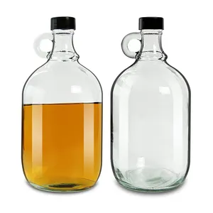 批发定制透明加州酒瓶玻璃带手柄白酒空瓶