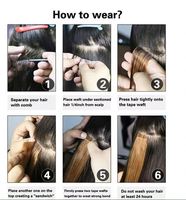 Extensiones de Cabello Humano Ruso de Alta Calidad con Doble Trama, 100% Remy, Cutícula Alineada, Rubio, Hipoalergénicas, Sin Desprendimiento, para Mujeres