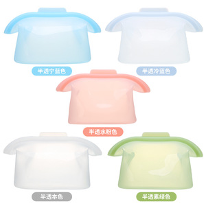 Sac de conservation alimentaire 1000ML, rectangulaire, avec couvercle à clipser, compatible micro-ondes, qualité alimentaire, pour utilisation au réfrigérateur - Product Image 4