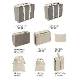 Cubes d'emballage étanches pour le voyage 8 pièces ensemble de Cubes de voyage organisateur de valise pliable sac de rangement de bagages léger - Product Image 5