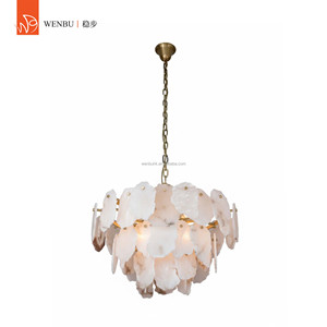 Spanish alabaster <b>chandelier</b> for villa foyer living room luxury pendant <b>lighting</b> decor - Product Image 1