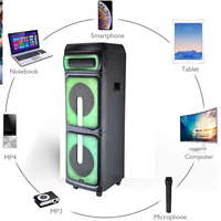 Haute qualité 10 pouces Home cinéma tour haut-parleur système de son 300 Watts Blue Tooth fort basse karaoké Machine couleur bleue