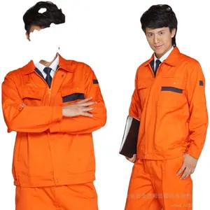 Setelan pakaian kerja coverall seragam kerja ahli listrik overall kustom untuk pria pakaian kerja konstruksi