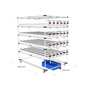 Système hydroponique vertical de Nft d'étagère du canal 3 de Nft d'ensemble entier de rigidité élevée pour le chou