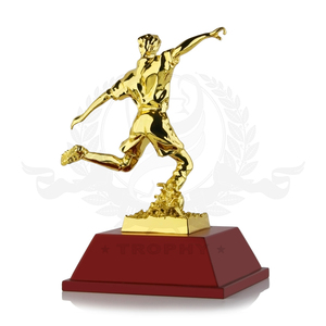 Figurine de joueur de football américain en métal durable, design personnalisable, impression UV, logo personnalisé, or – Offre spéciale - Product Image 2