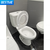 Usine directe céramique sanitaire Suite Wc lavage main piédestal bassin ensemble évier S-trap salle de bain toilette et bassin combinaison