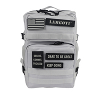 Sac à dos tactique imperméable blanc avec logo personnalisé, vente en gros