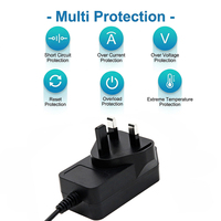 Adaptador de Corriente con Enchufe EU, US, UK, 5V, 6V, 9V, 12V, 15V, 18V, 20V, 24V, 30V, 1A, 2A, 3A, 1.5A, 2.5A, 6W, 12W, 18W, 24W, Transformadores AC/DC, Fuente de Alimentación