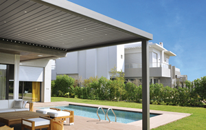 Pérgola Retráctil Motorizada Moderna de Aluminio con Techo de Láminas Impermeables, Gazebo para Patio Exterior, Toldo Económico y Moderno - Product Image 3