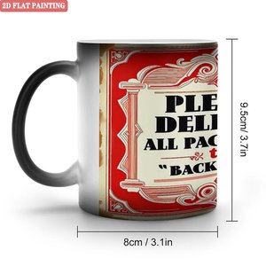 Ceramic <b>Mug</b> Frosted Black 11oz <b>Heat</b> Activated Color <b>Changing</b> Custom Cup Corporate Giveaway - Product Image 1