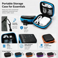 Étui de rangement portable en EVA rigide pour écouteurs, câbles, chargeurs, clés USB et clés de voiture
