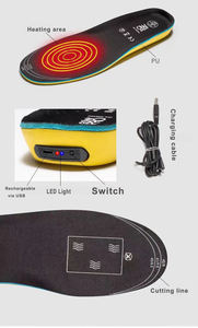 Plantillas térmicas de invierno Plantillas moldeables por calor Plantillas inteligentes térmicas con carga USB - Product Image 3
