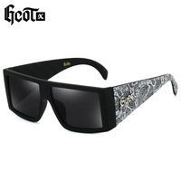 Lunettes de soleil polarisées UV400 bleues de haute qualité pour hommes GCOTX, style hip-hop, lunettes de soleil noires Dubery pour la conduite à moto