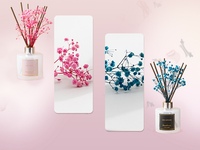 Diffuseur de parfum d'ambiance 200 ml Ciel étoilé aux fleurs séchées, sans flamme, pour usage intérieur et toilettes