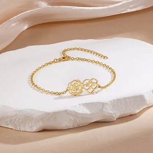 Bracelet en acier inoxydable avec fleurs ajourées tendance pour chaque mois <span class=keywords><strong>de</strong></span> <span class=keywords><strong>naissance</strong></span> - Product Image 1