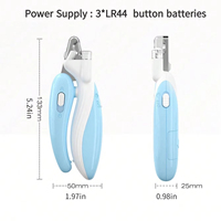 Ciseaux à ongles professionnels lumineux et écologiques OEM/ODM pour animaux de compagnie, en ABS et acier inoxydable, pour le toilettage des chats et des chiens, anti-acariens
