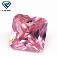 3x3mm-12x12mm, zircon cubique en forme d'octogone, coupe carrée rose, pierres précieuses synthétiques en vrac, coupe princesse, pierres CZ carrées