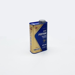 Bidon métallique vide pour huile moteur, 1 litre, avec couvercles - Product Image 2