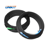 Vente en gros directe de l'usine SC UPC APC 40m 80m Jumper FTTH câble de chute plat pour l'extérieur câble de Fiber optique pré-connecté cordon de raccordement