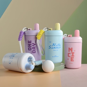 MM <span class=keywords><strong>Bouteille</strong></span> d'eau portable avec paille et corde <span class=keywords><strong>Bouteille</strong></span> d'eau chaude froide d'été <span class=keywords><strong>Jus</strong></span> de café <span class=keywords><strong>sous</strong></span> <span class=keywords><strong>vide</strong></span> en acier inoxydable - Product Image 3