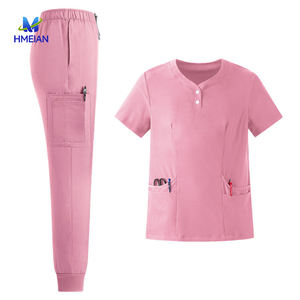 Conjunto de Uniformes Médicos para Mujer, Traje Médico Rojo de Hospital, Uniformes Médicos de Marca Privada - Product Image 5