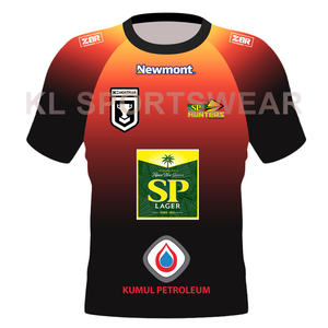 ملابس كرة قدم رياضية مخصصة للرجال من NRL دوري الركبي جيرسي لكرة القدم للتنفس لنادي PNG LNG Kumuls بتصميم جديد - Product Image 4