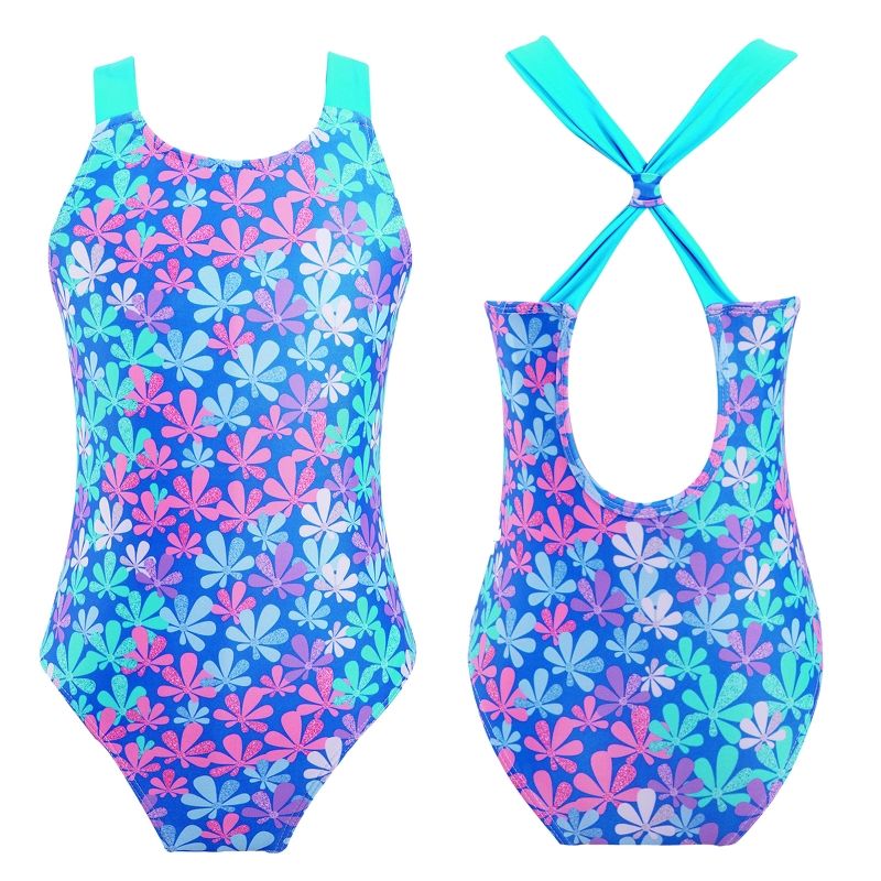 ดอกไม้หลากสีสันสีฟ้า