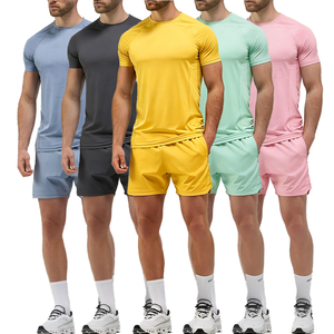 Conjunto Deportivo Personalizado al por Mayor <span class=keywords><strong>para</strong></span> Hombre, Colores Disponibles, Camiseta Deportiva Raglán <span class=keywords><strong>de</strong></span> Secado Rápido y Pantalones Cortos, Traje Deportivo <span class=keywords><strong>para</strong></span> Hombre - Product Image 1