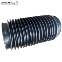 Couvercle de soufflet de tige d'accordéon de fermeture à glissière de colle de cylindre hydraulique flexible cousu cache-poussière rond avec fermeture à glissière en métal