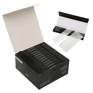 Papier à rouler ultra fin 10g personnalisé pour fumer, 100% gomme arabique naturelle, papier à cigarettes Kingsize et filtre, vente en gros - Product Image 1