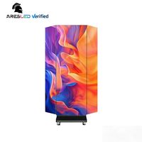 Écran LED portable pliable à trois volets P1.5 P1.8 P2 P2.5, écran publicitaire LED pliable, signalisation numérique pour magasin de détail