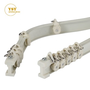 Rail de rideau flexible en aluminium pour <span class=keywords><strong>baie</strong></span> <span class=keywords><strong>vitrée</strong></span>, fixation au plafond, courbé, pour séparateur de pièce - Product Image 6
