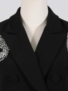 Ocstrade Novità Primavera Blazer Lussuoso da <span class=keywords><strong>Donna</strong></span> con Farfalle Scintillanti di Strass e Doppie Perline, <span class=keywords><strong>Giacca</strong></span> <span class=keywords><strong>Nera</strong></span> <span class=keywords><strong>Oversize</strong></span> da <span class=keywords><strong>Donna</strong></span> - Product Image 5