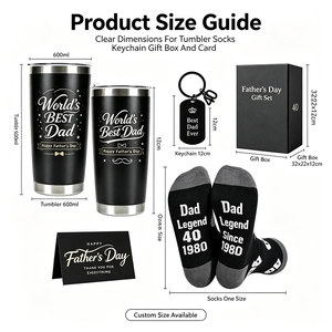 Set Regalo per la <span class=keywords><strong>Festa</strong></span> del <span class=keywords><strong>Papà</strong></span>: Tumbler, Calzini, Portachiavi, Biglietto d'Auguri, Confezione Regalo Multi-Pezzi per <span class=keywords><strong>Papà</strong></span>, Compleanno, <span class=keywords><strong>Festa</strong></span> del <span class=keywords><strong>Papà</strong></span> - Product Image 2