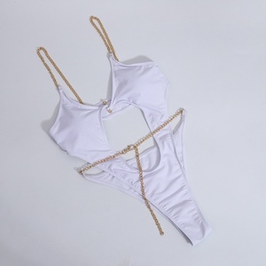 Nouveau Maillot de Bain Une Pièce Femme 2025 – Design Découpé Asymétrique à Une Épaule en Spandex/Polyester Séchage Rapide avec Bretelles en V – Tenue de Plage Personnalisable - Product Image 4