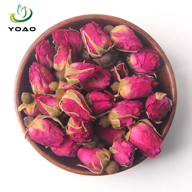 Factory Wholesale Bulk Low MOQ Promote Detox Dried Pink Natural Edible Roses Bud Flowers for Tea/Candle/Soap Decoration