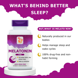 Comprimés de mélatonine en gros d'usine avec calcium pour aider à calmer l'esprit et le corps et à maintenir une bonne santé – Complément alimentaire - Product Image 3