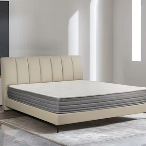 Cama de cuero minimalista moderna de la fábrica de China, cama doble tapizada suave tamaño Queen y King con características de almacenamiento - Product Image 1