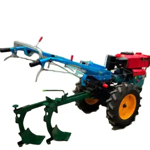 Minihand Walking Agricultural Two Wheel Plough Tractor Agriculture Hand Held Tracteur